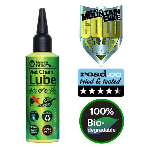 GREEN OIL Cycle Chain Lube, 100 ml, Wet & Dry Conditions (Single)
