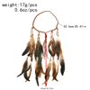 CAKURE Feather Headbands Gypsy Headpiece Indian Hair Band Adjust Headdress Handmade Feather Hair Accessories (Type C)