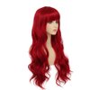 Dai Cloud Red Wigs with Bangs for Women Long Curly Wavy Synthetic Women wig Cosplay Daily Party Hair Halloween Wigs