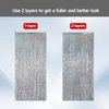 QRabbit 4 Pack Silver Party Streamers, Shiny Foil Fringe Curtain Backdrop for Birthday Wedding Bachelorette Baby Shower Bridal Shower Christmas Party Decorations (3.3 x 6.6 ft)