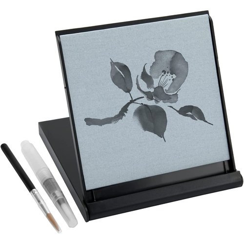 Up2UofZen Mini Buddha Drawing Board Kit with Bamboo Brush & Water Pen, Reusable Inkless Sketch Pad, Painting Art Supplies for Mindfulness & Meditation