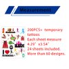 CupaPlay 200PCS+ Running Party Favors Tattoos Temporary Stickers- Run Sports Theme Party Decoration Goodie Bags Stuffers