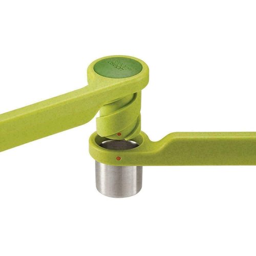 Joseph Joseph Helix Garlic Press Mincer Ergonomic Twist-Action Hand Juicer Stainless Steel, Green, One-Size