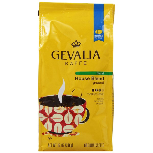 Gevalia Decaf Medium Roast Ground Coffee (12oz Bag)