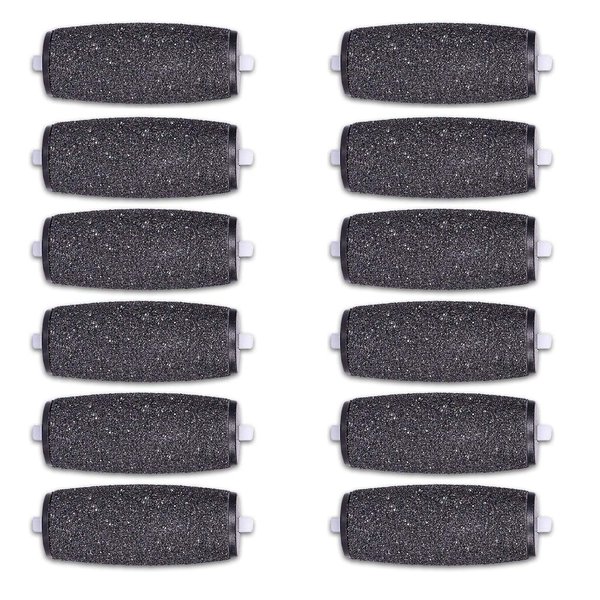 12 Extra Coarse Replacement Roller Refill Heads Compatible with Amope Pedi Refills Electronic Perfect Foot File