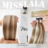 Misslala 24 Inch Blonde Itip Hair Extensions Cold Fusion Hair Extensions Color #9A Brown Highlighted with #60 Platinum Blonde Bead in Hair Human Natural Hair Extensions 50s/40g