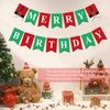 Merry Christmas Themed Birthday Party Decorations Happy Birthday Xmas Banner Red and Green Glittery December Xmas Birthday Party Supplies