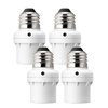 DEWENWILS Light Sensor Socket, Dusk to Dawn Sensor Socket, Light Bulb Socket for Light Fixtures, Compatible with Incandescent/CFL/LED/Halogen Bulbs, 4 Pack