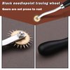 Nitlak 2 PCS Tracing Wheel with Wooden Handle Stainless Steel Pounce Wheel, Point Sewing Tracing Wheel for Sewing Patterns, Rotary Perforator, Overstitch Wheel, Perforation Cutter