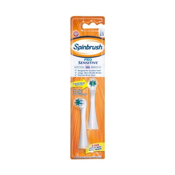 Spinbrush Pro Sensitive Ultra Soft Replacement Brush Heads