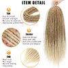 Aguacor Straight Dreadlocks Synthetic Double Ended Dreadlock Extensions 24inches 10 Strands Width 1.2cm Soft Brown to Blonde DE Dreadlock Extensions for Women (10 Strands, 27/613)