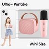 YLL Kids Karaoke Machine, Portable Bluetooth Speaker with Wireless Microphone, Christmas Kids Toys Gifts for Girls 4, 5, 6, 7, 8, 9, 10 +Year Old (Lightpink)