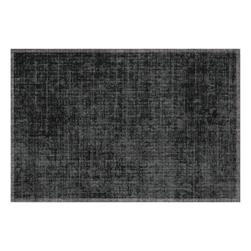 Carolina Creekhouse Vinyl Rug | Connie 076862UA | Vinyl Floor Mat | Decorative, Vintage, Waterproof, Eco-Friendly, Non-Slip | Black, 2'x3'