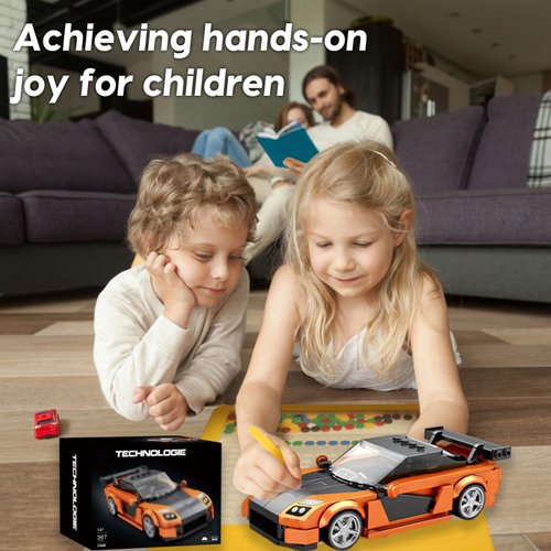 Yunigzmy Sports Car Model Building Set for Mazda RX-7, 367 PCS Racing Car Model Building Brick, MOC Super car Building Blocks kit, Construction Vehicle Toys Gift for Kid Adult