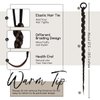 Dreamlover Long Braided Ponytail Extensions for Women, Girls Braided Pony Tail Hair Extensions with Hair Ties, Synthetic Y2K Hair Bun Extensions, Stylish Hair Extension Braids, Dark Brown, 2 Pieces