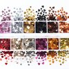 12 Grids 3D Heart Nail Art Stickers Holographic Laser Heart Nail Glitter Sequins Love Nail Decals Valentine's Day Nail Glitter Flakes Gold Red Black Silver Heart Glitter for Nail Art Decoration