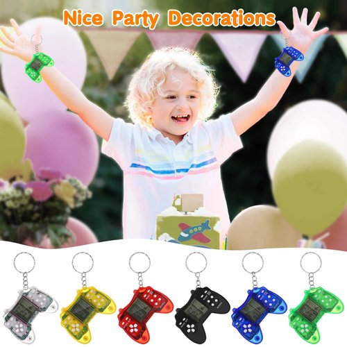 Homaisson Video Game Party Favors: Video Game Keychain, Multi Colors Gamer Party Supplies, Video Game Party Decor, Gift Ideal for Kid (12PCS-E)