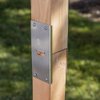 Kingsley Park Mail Post Extender Bracket, Silver