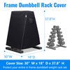Ddeman Dumbbell Rack Cover, A-Frame Dumbbell Rack Cover, for Home Gym Compact CPA Triangle Dumbbell Racks, A-Frame 6-Storey Dumbbell Racks, Dumbbell A-Rack Cover (cover only)
