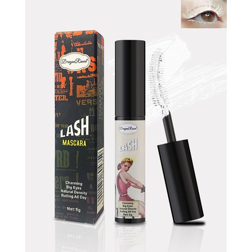 Waterproof White Mascara Volume and Length,Long Lasting Non Clumping Curling Voluminous Colored Mascara for Eyelashes, Colorful Volumizing Tubing Mascara for Women Eye Makeup Cosplay Party-01