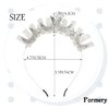 Formery Star White Quartz Headband Silver Crescent Moon Natural Stone Crown Hairband Halloween Cosplay Wedding Crystal Tiara Headpiece for Women