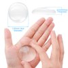 Door Knob Wall Shield, 6PCS Transparent Round Soft Rubber Guard Door Stopper Wall Protector Silencer, Stronger Self Adhesive Wall Door Handle Bumper (Small Round 1.57" 6PCS, Clear)
