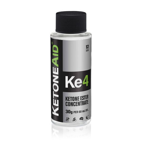 KetoneAid Ke4 Ketone Ester Concentrate | Not a Ketone Salt, No Sugar, No Caffeine | Exogenous D-BHB Ester | 12 Serving Per Bottle (1 Count)