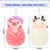 Vesici 2 Pcs Bath Sponge Kids Body Shower Loofah Cute Animal Cartoon Colorful Baby Pouf Mesh for Toddler Children Adults Gifts Washing Exfoliating, Pig and Cow 1 count