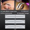 Permanent Makeup Eyebrow Auxiliary Stickers,Airbrush Brow Stickers Stencils Shape Tape,Brow Shaping Mapping Guide Tool, Disposable Adhesive Eyebrow Template Sticker (2 Bags a Pack -12 Pairs)