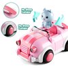 LOVE LIFE Girls Toys Age 3+,Remote Control Cars for Kids,with 3 Cartoon Dolls, RC Car with Music and Lights,Gifts for 3+ Year Olds Boys Girls