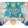 50Ct Winter Snowflake Latex Balloons - Christmas Winter Wonderland/Xmas/Holiday Birthday Baby Shower Wedding First Birthday Party Supplies Decorations Favors Snowflakes Home Outdoor Decor