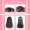 SUIFENGWU 13×4 Straight Lace Front Wigs Human Hair HD Lace Frontal Wigs 180% Density Brazilian Virgin Human Hair Wigs Pre Plucked With Baby Hair No Split Softness Wigs Full And Thick 18 inch