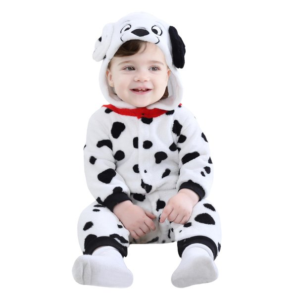 TONWHAR Unisex Baby Animal Halloween Costume Kid's and Toddler's Autumn Winter Outfits Jumpsuit(24-30 Months/Height:36"-39",Cute Dog)
