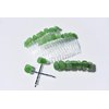 Genuine Surf Tumbled Green Sea Glass Hair Clip Set - Includes 2 Hair Combs, 1 60 mm French Barrette, 2 Hair Pins