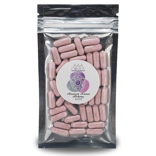 ORMUS Gold - 40 Vegan Capsules - Monatomic Gold with Colloidal Gold - The Philosophers Stone - AAA Ormus