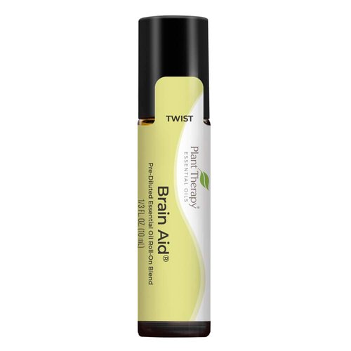 Plant Therapy Brain Aid Essential Oil Blend for Focus & Attention 100% Pure, Pre-Diluted, Natural Aromatherapy, Therapeutic Grade 10 mL (1/3 oz)
