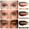Eyebrow Stamp Stencil Kit, Eyebrow Stamp and 34 Reusable Eyebrow Stencils for Perfect Eyebrow Makeup, Waterproof, Long-Lasting(Dark Brown)