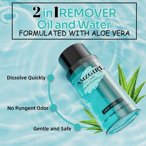 Eyelash Extension Remover,100ML Lash Cluster Remover For Lash Extensions,Individual Lashes Remover Non Irritating,Diy Eyelashes Clusters Glue Remover Oil,Eye Cleanser For Removal Diy Lash Extensions