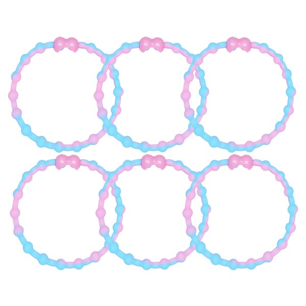 Cotton Candy PRO Hair Ties: Easy Release Adjustable for Every Hair Type PACK OF 6