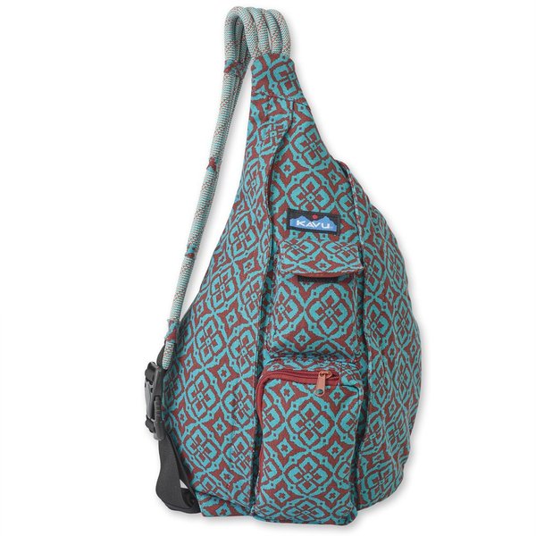 KAVU Original Rope Bag Sling Pack with Adjustable Rope Shoulder Strap - Desert Mosaic