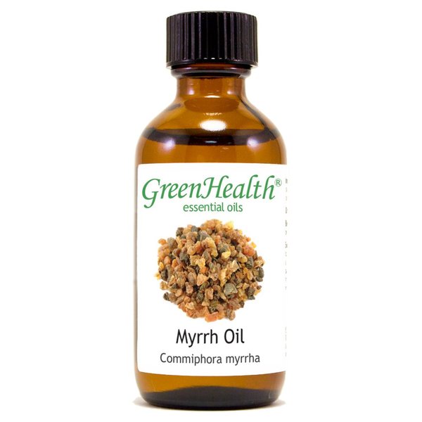 Myrrh Essential Oil – 2 fl oz (59 ml) Glass Bottle w/Cap – 100% Pure Essential Oil – GreenHealth