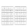 Doll House Letters Numbers, 1/12 Miniature Front Door Furniture Numbers Door Accessory(Silver)