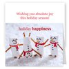 Marshmallow Snowmen Holiday Card Pack / 25 Seasonal Greeting Cards Including Envelopes/Whimsical Winter Happiness Food Design And Joyful Wishes Note