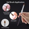 Shine Chance 2Pcs Acrylic Nail Brushes Set, 100% Pure Kolinsky Size 14 Nail Art Brush & Small Clean Up Brush, Art Design & Polish Mistake Cleaning Manicure Tools for Women Acrylic Application