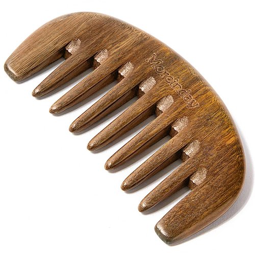 Moreinday Comb Wide Tooth Comb Wooden Comb Scalp Comb Detangling Comb Hair Comb for Women Men Green Sandalwood Comb
