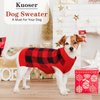 Kuoser Dog Sweater Pullover Knitwear, Dog Christmas Sweaters Classic Plaid Cable Knitted Wear, Dog Turtleneck Puppy Cold Weather Clothes for Small Medium Dogs