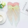 GOORAIFU Hair Bows for Women, 2pcs Beige Pink Hair Clips Girls, Hair Barrettes with Long Tail Chiffon Ribbons Cute Hair Accessories