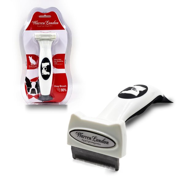 Deshedding Dog Brush by Warren London | Stainless Steel Deshedding Tool | Short Hair - Small
