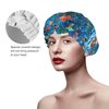 Sea Turtle Shower Cap For Women Adjustable Double Waterproof Layers Bathing Bath Cap Hair Protection Reusable Ladies Spa Salon Shower Hat