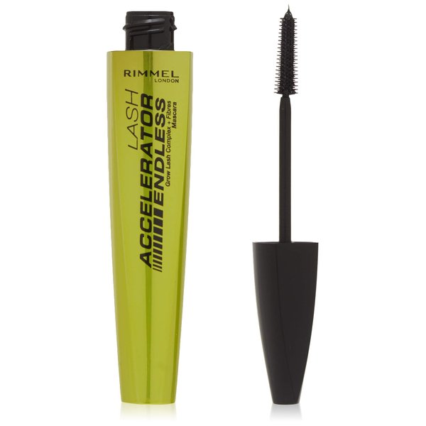 Rimmel London Lash Accelerator Endless Volume Mascara, Micro-Fiber Formula, No Clumps, Grow-Lash Complex, 003, Extreme Black, 0.23oz